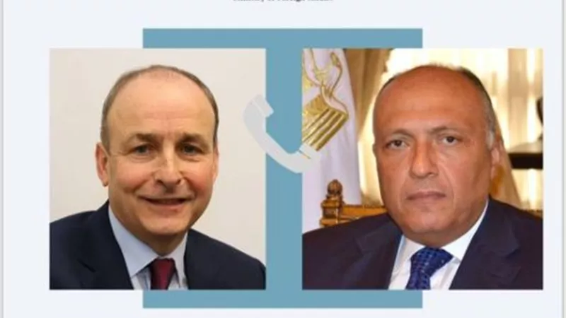 وزير الخارجية يتلقى اتصالا هاتفيا من نائب رئيس الوزراء الأيرلندي