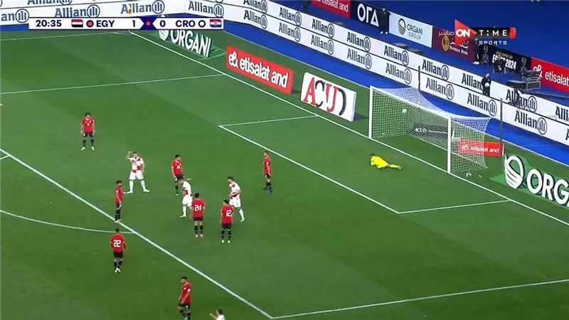 التعادل يحسم الشوط الأول بين الفراعنة وكرواتيا في نهائي كأس عاصمة مصر