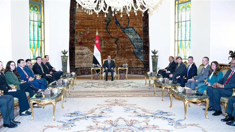 الرئيس السيسي يبحث مع وفد