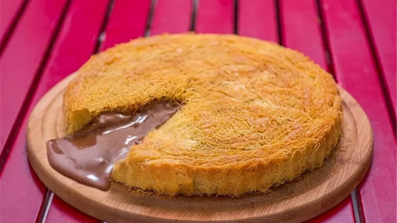طريقة عمل الكنافة بالنوتيلا