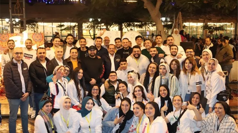 جزيرة الورد ينظم أكبر مائدة افطار فى المنصورة