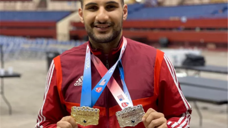 حازم أحمد يفوز بميداليتين ببطولة أمريكا المفتوحة للكاراتيه