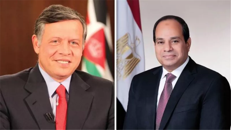 الرئيس السيسى يصل العاصمة الأردنية عمان والملك عبد الله يستقبله