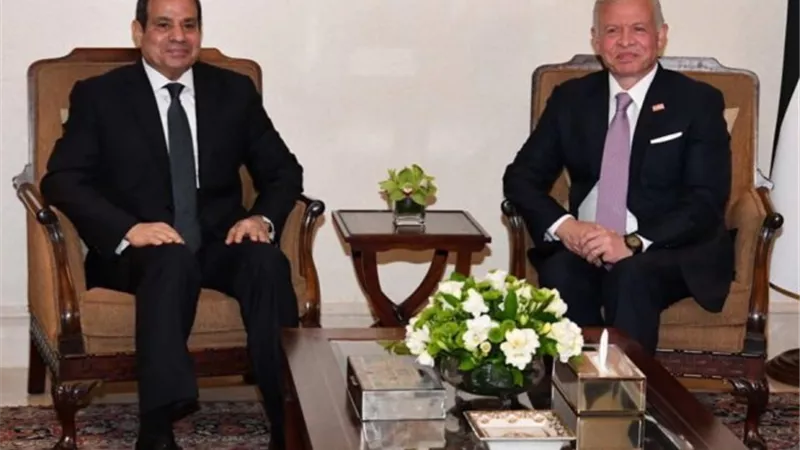 الرئيس السيسى وعاهل الأردن يشيدان بالعلاقات التاريخية بين البلدين