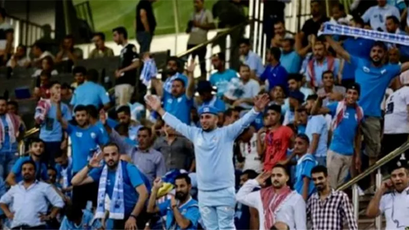 جماهير الوحدات والفيصلى الاردنى تهتف لـ غزه