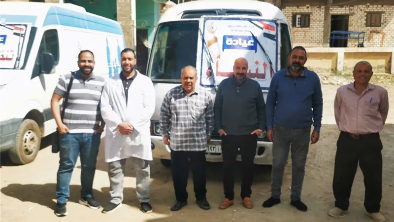 قافله طبيه بأهناسيا تجرى الكشف وتوفير العلاج لـــ ١٢٦٥ مريض