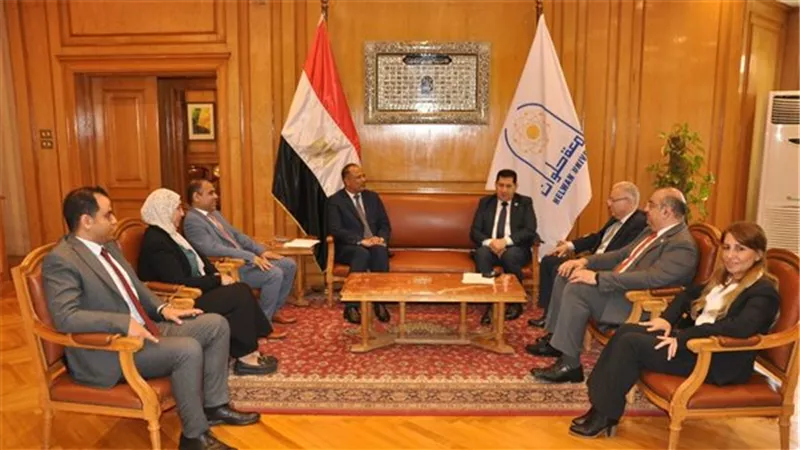 جامعة حلوان تستضيف المستشار الثقافي اليمني لبحث سبل التعاون