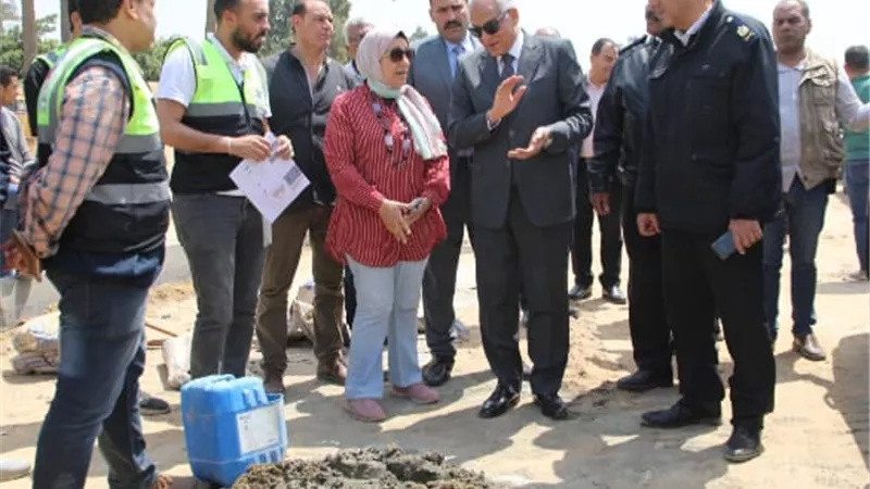 محافظ الجيزة يتفقد تطوير المرحلة الثانية من محور المنصورية