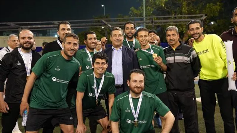 فريق بنك التعمير والإسكان لكرة القدم يتوج بطلاً ويحصد المركز الأول بالدورة الرمضانية للبنوك في دورتها الثالثة