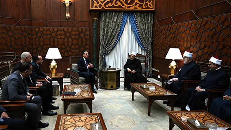 شيخ الأزهر يستقبل رئيس الوزراء لمتابعة الموقف التنفيذي لمشروع مدينة البعوث الإسلامية بالقاهرة الجديدة