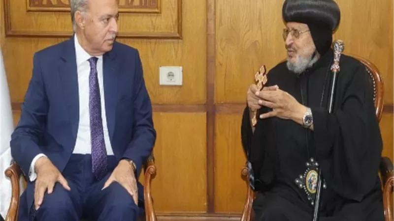 محافظ القليوبية يستقبل الكنيسة المصرية للتهنئة بعيد الفطر المبارك