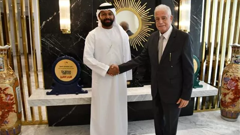 محافظ جنوب سيناء يستقبل رويضي أحد رجال الاعمال من ابناء المحافظة