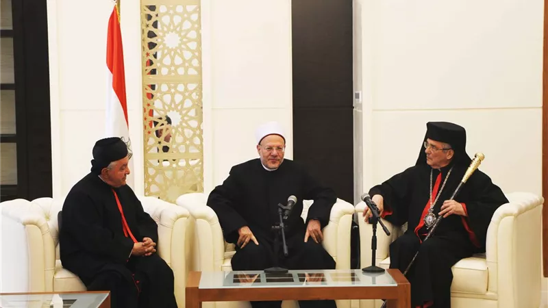 المفتي يستقبل وفدا من كنيستي المارونية والأرمن للتهنئة بعيد الفطر