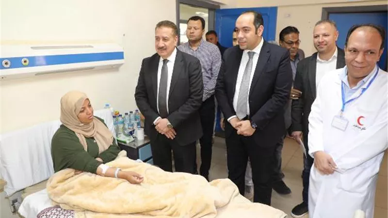ابو ليمون يزور مصابي غزة بمستشفيات العام والحميات بمنوف