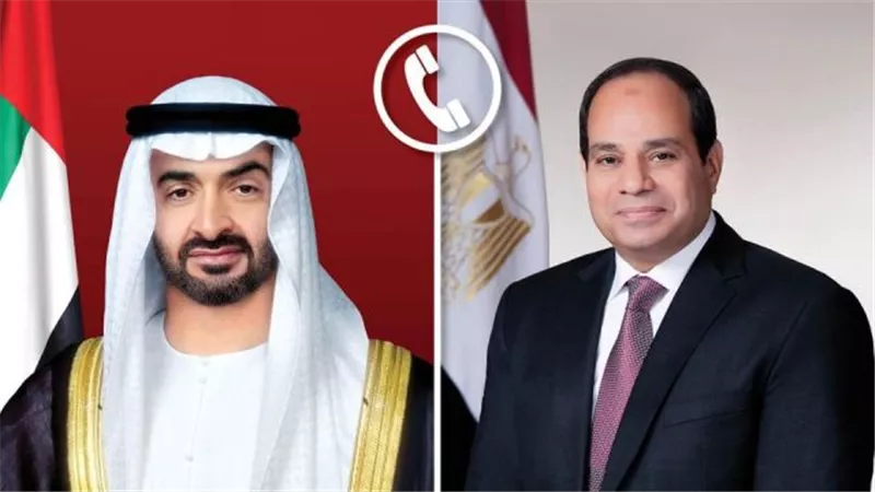 الرئيس السيسي والشيخ محمد بن زايد يتبادلان التهاني بحلول عيد الفطر