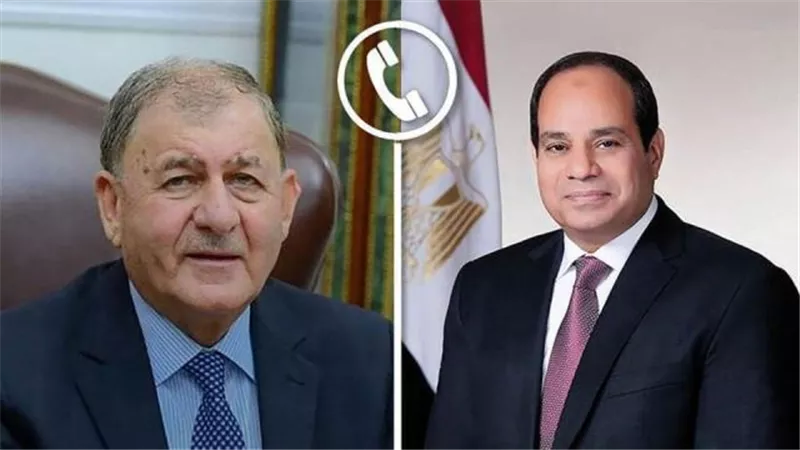 الرئيس السيسي يهنئ هاتفيا نظيره العراقي بمناسبة عيد الفطر المبارك