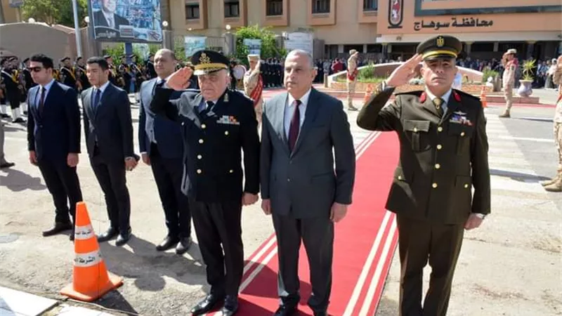 محافظ سوهاج يضع إكليل الزهور على النصب التذكاري لشهداء المحافظة