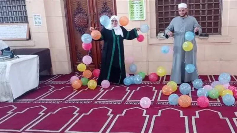 مسجد الفولي يتزين لاستقبال الأنشطة مع خريجى الأزهر بالمنيا