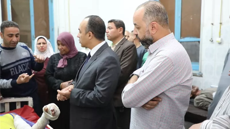نيابة ابوقرقاص تستمع لأقوال المصاببن فى انفجار اسطوانة بوتاجاز