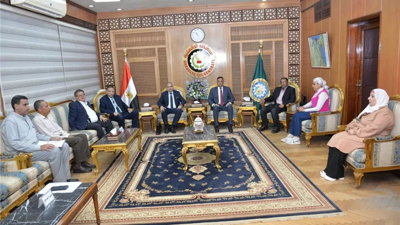 محافظ الدقهلية : يستقبل رئيس هيئة النقل النهري