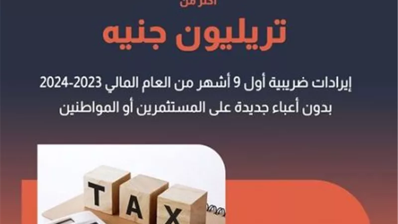 المالية: أكثر من تريليون جنيه إيرادات ضريبية من العام المالى الحالي