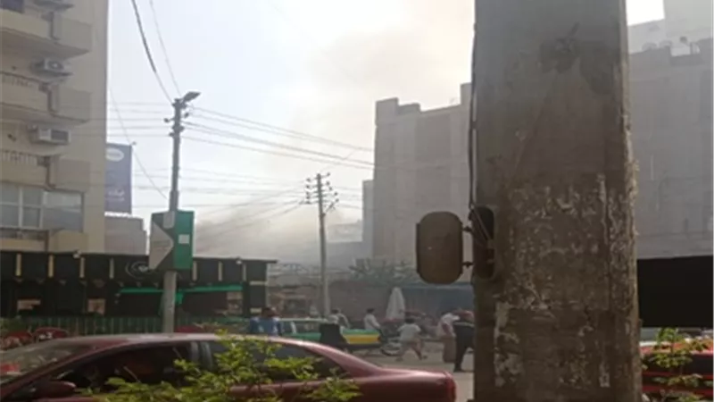 السيطرة علي حريق هائل بجوار سوق الجملة بشبين الكوم المنوفية