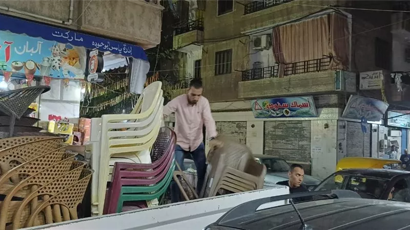 حملة لاعادة الانضباط بمنطقة كوبرى الطابيه بالمنتزة