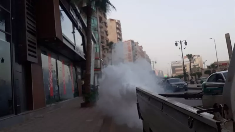 حملة مكثفة لاعمال مكافحة ناقلات الامراض بدمنهور