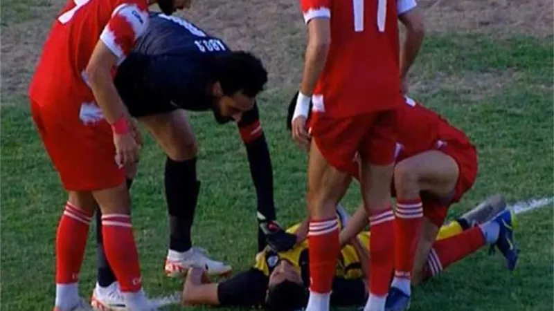 تفاصيل الحالة الصحية للاعب المقاولون العرب بعد أن بلع لسانه