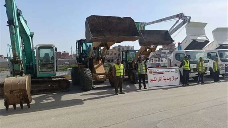 اصطفاف المعدات واسترداد أراضي الدولة بالإسماعيلية