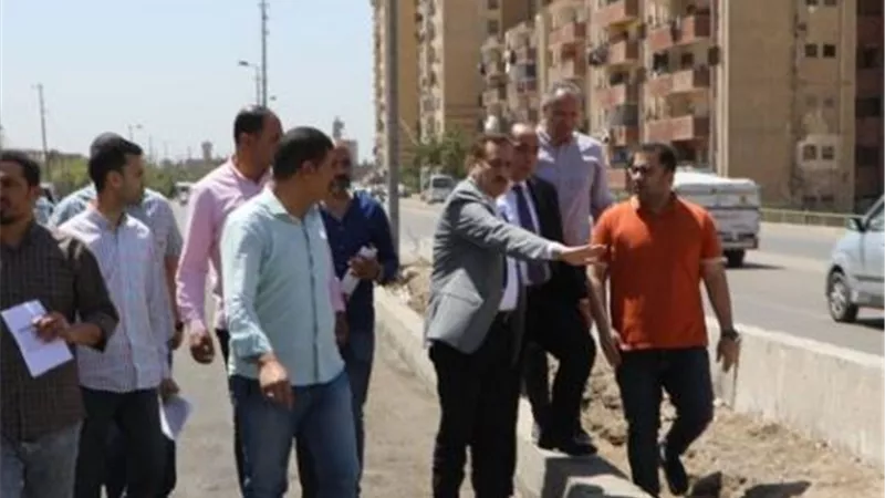 محافظ المنوفية يتفقد رصف مدخل المنطقة الصناعية