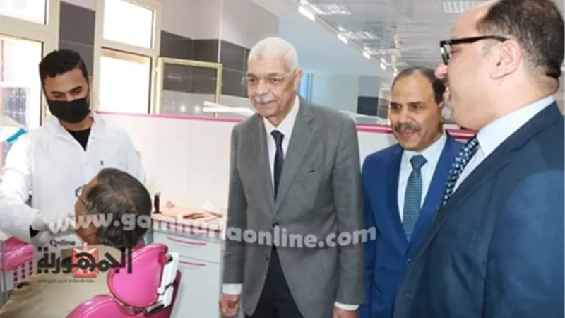رئيس جامعة المنوفية:الكشف وعلاج 400 حالة بالمجان بكلية طب الأسنان