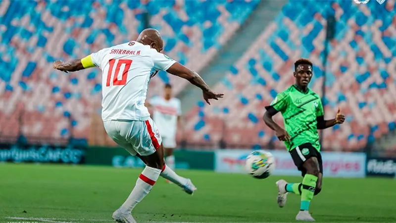 هدف ضائع للزمالك .. حارس دريمز يتصدي لكرة شيكابالا
