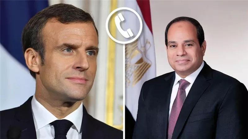 الرئيس السيسي يتلقى اتصالاً هاتفياً من الرئيس الفرنسي إيمانويل ماكرون
