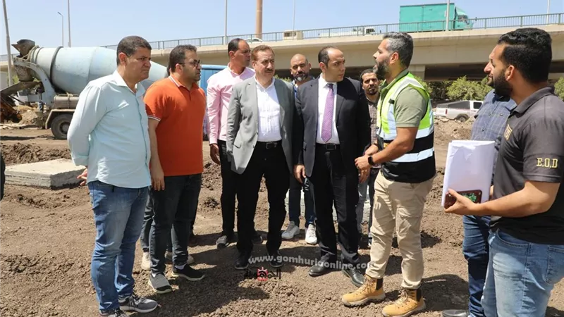 رصف مدخل المنطقة الصناعية و توسعات طريق قويسنا - شبين الكوم