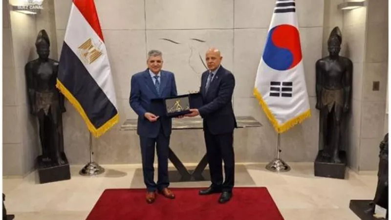الفريق أسامة يبحث مع السفير المصري بكوريا الجنوبية سبل التعاون في الصناعات البحرية