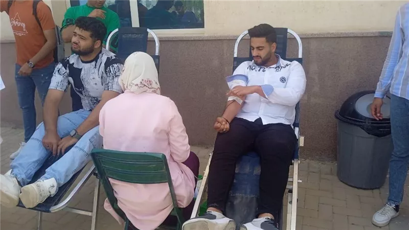 جامعة بني سويف التكنولوجية تنظم حملة للتبرع بالدم