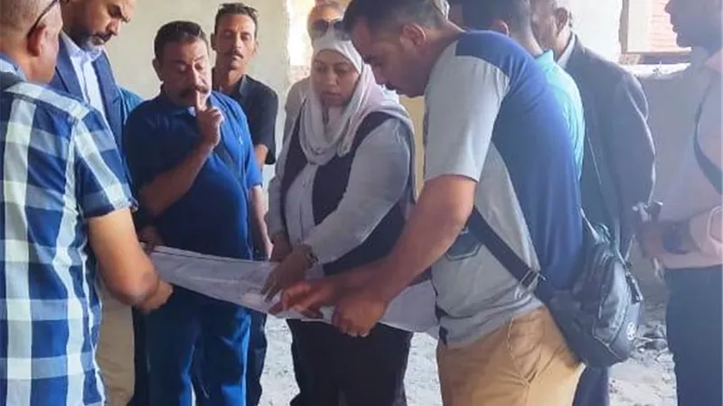 نائب محافظ أسوان تتابع جهودإستكمال مشروع إنشاء مبنى مديرية الشباب