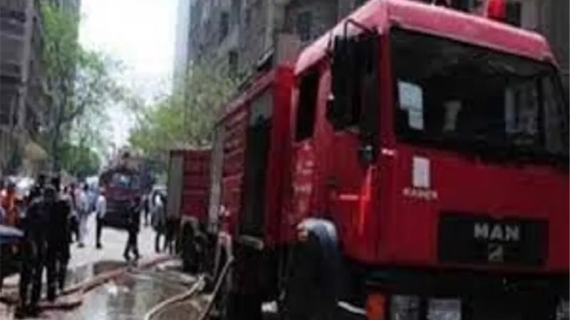 حريق داخل المدينة الجامعية بجامعة أسوان