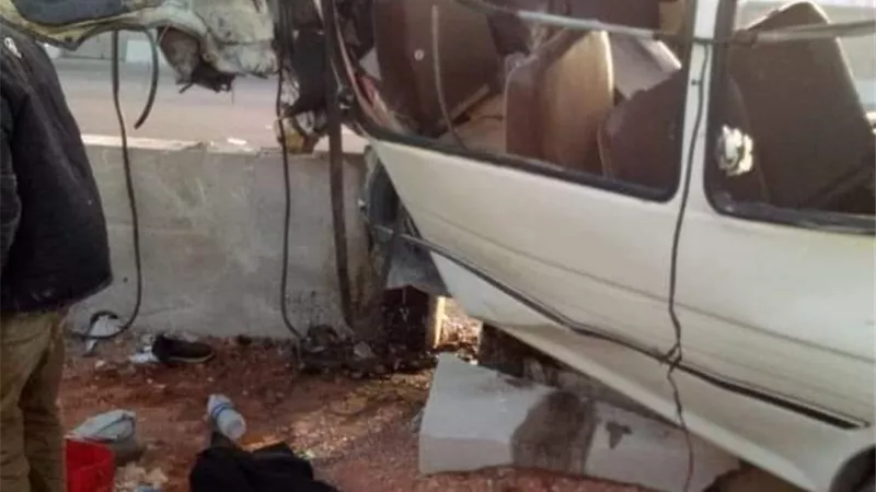 بالأسماء ..إصابة 15 شخص في انقلاب ميكروباص بالأسكندرية