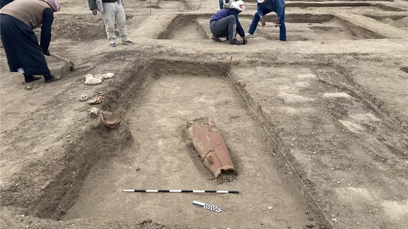 الكشف عن بقايا استراحة ملكية محصنة بتل حبوة بشمال سيناء