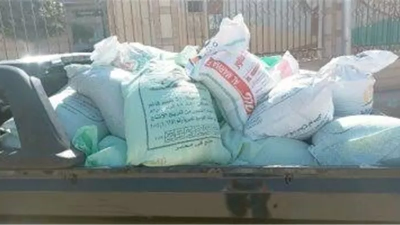 ضبط 2 طن و٢٥٠ كيلو دقيق بلدي مهرب ببلبيس