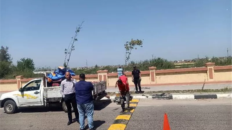 رئيس مدينة دمنهور: تركيب مطبات صناعية للحد من حوادث الطرق