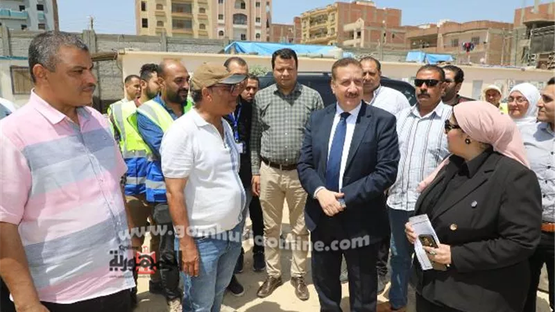 أبوليمون يتابع موقف مستشفى أشمون الجديدةوالسوق الحضاري بكفرزلابية