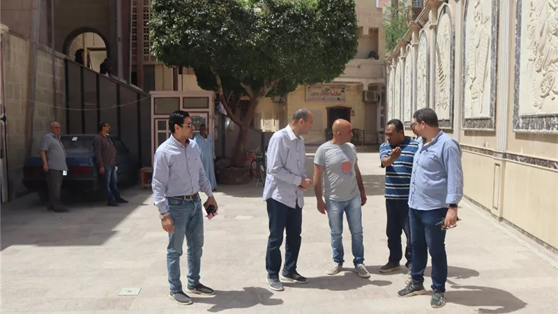 سكرتير بني سويف يتفقد استعدادات الكنائس لإحتفالات عيد القيامة
