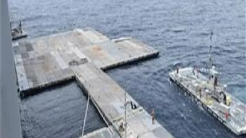القيادة الأمريكية تعلن إيقاف تركيب الرصيف البحري قبالة غزة