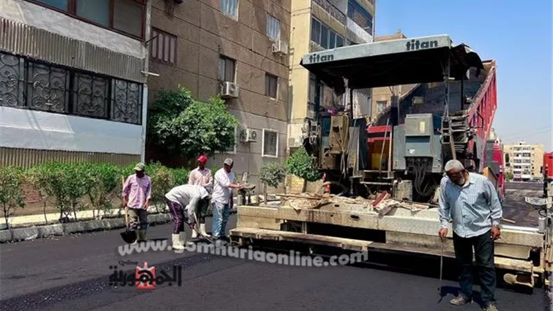 استمرار اعمال رصف شوارع المرحلة الخامسةتمليك بحي ثالث الإسماعيلية