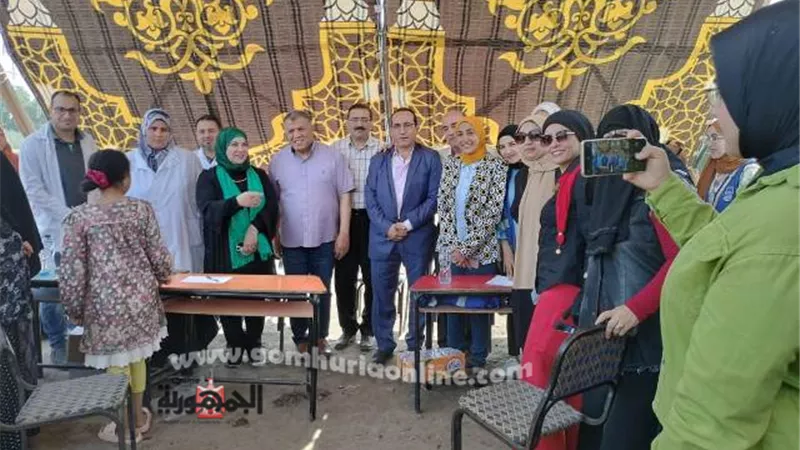 جامعة كفر الشيخ تطلق قافلة بيطرية لقرية صندلا