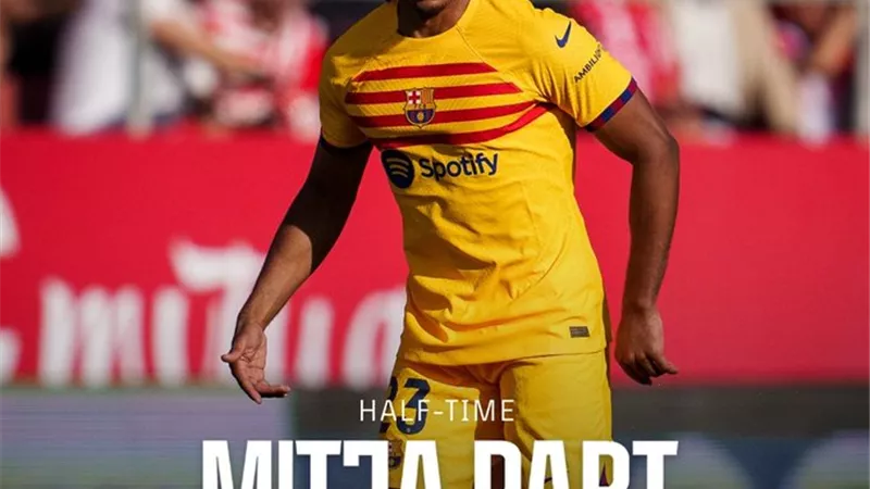 برشلونة يتقدم علي جيرونا بنتيجة 2-1 في شوط أول مثير