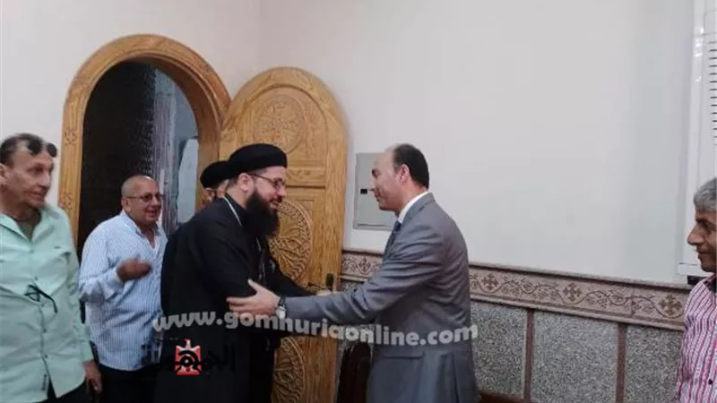 وفد رسمى بإيتاى البارود لتهنئة الإخوة الأقباط بعيد القيامه المجيد
